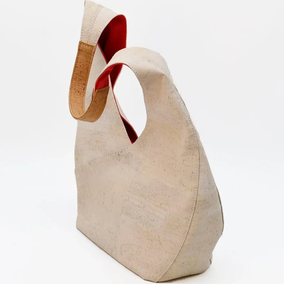 Sac épaulière en liège - Blanc