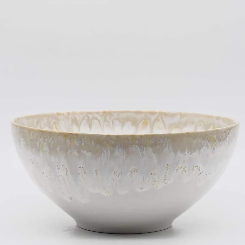 Saladier en grès "Taormina" 24cm - Blanc