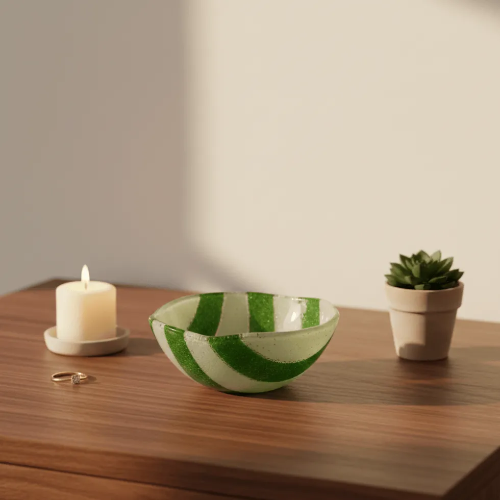 Saladier en verre "Marinha Grande" - Vert