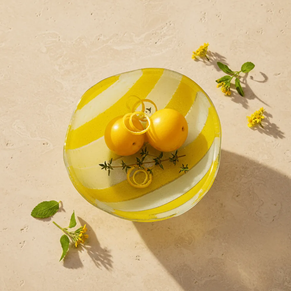 Saladier en verre "Marinha Grande" - Jaune