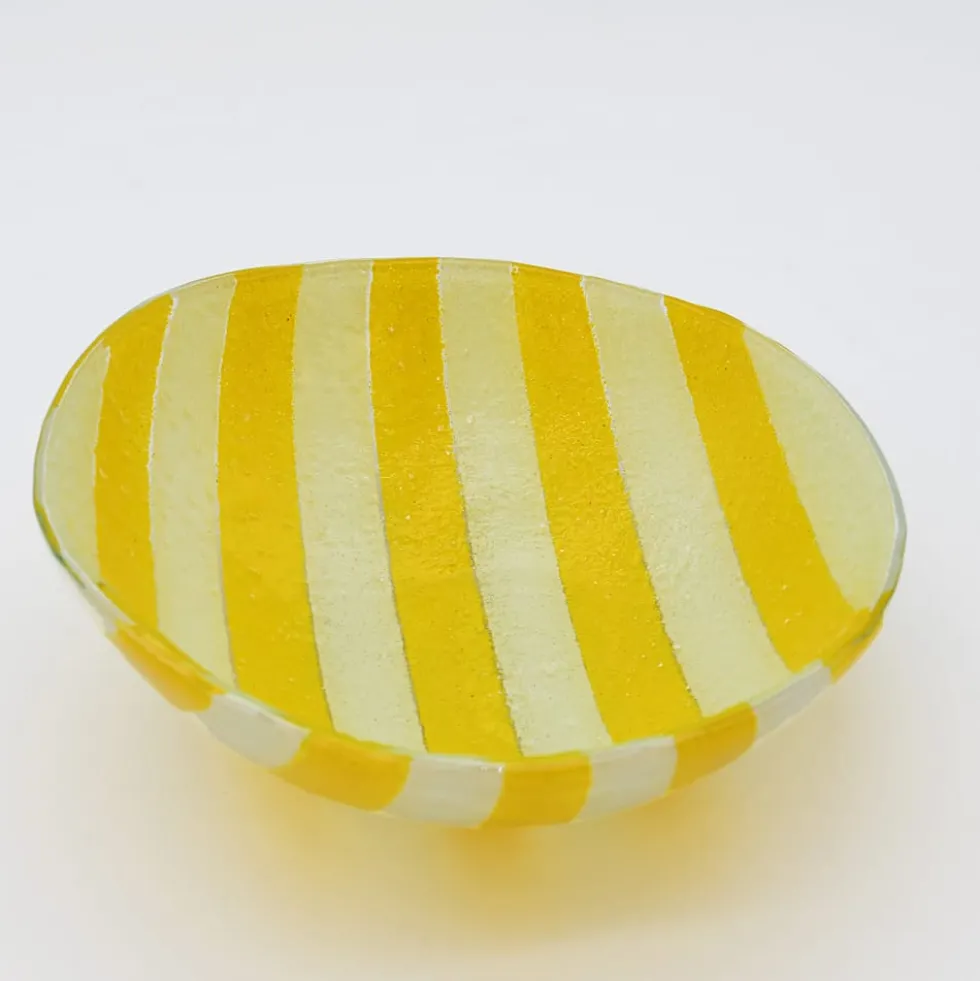 Saladier en verre "Marinha Grande" - Jaune
