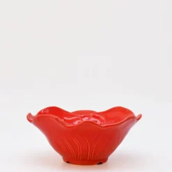 Saladier individuel en céramique "Papoila" - Rouge