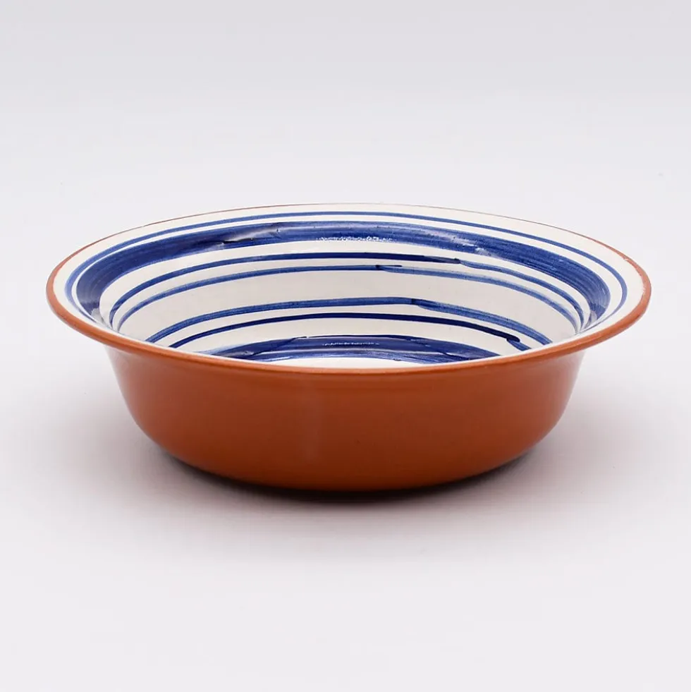 Saladier individuel en terre cuite - Bleu