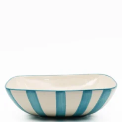 Saladier rayé "Costa Nova Mar" 28cm - Turquoise
