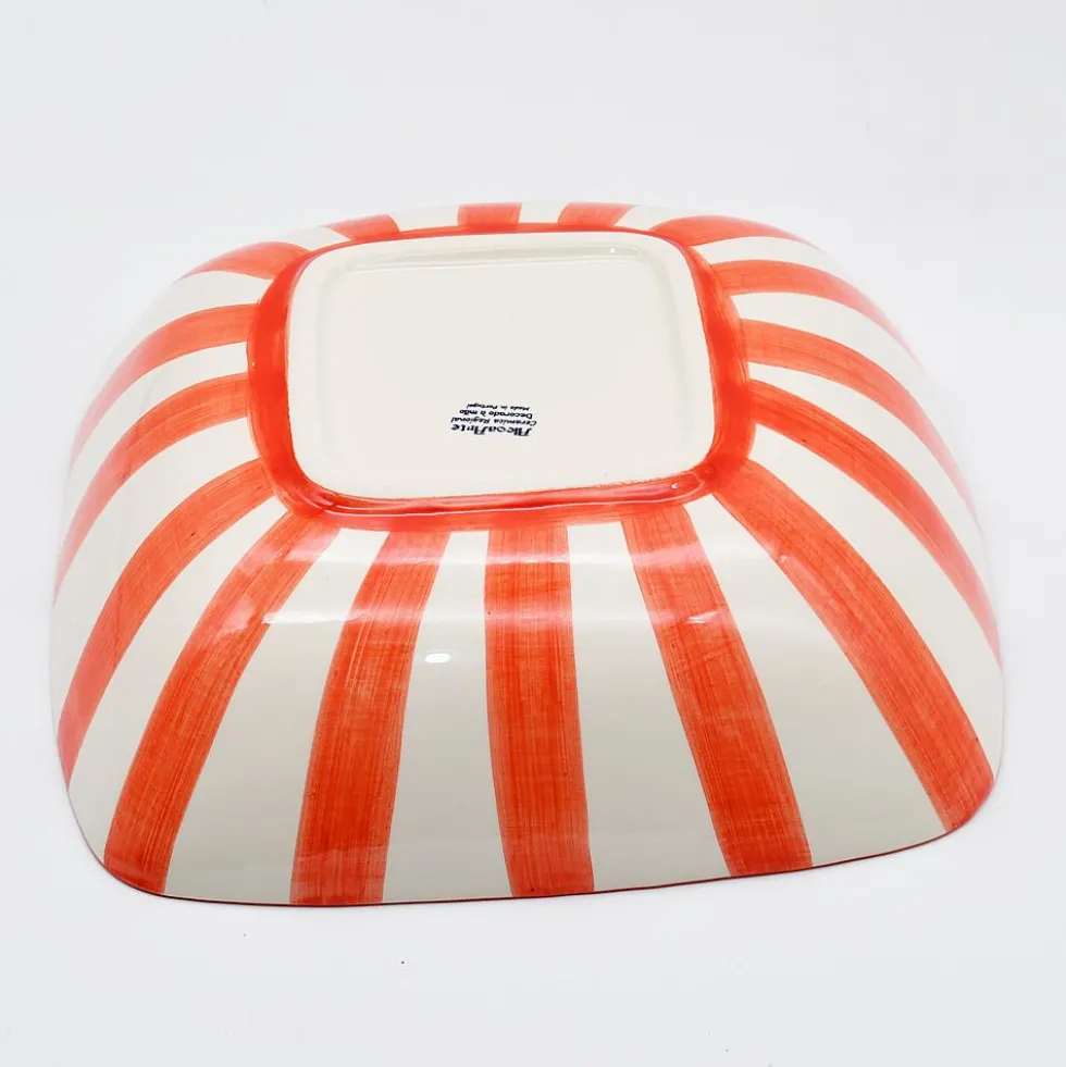 Saladier rayé "Costa Nova Mar" 28cm - Rouge