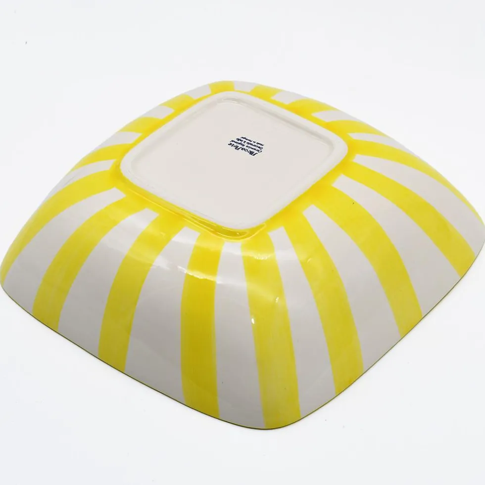 Saladier rayé "Costa Nova Mar" 28cm - Jaune