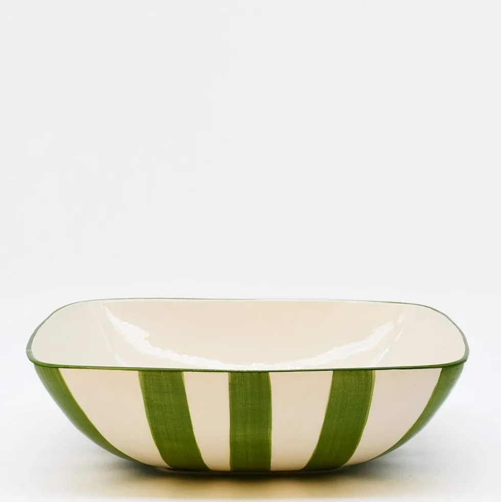 Saladier rayé "Costa Nova Mar" 28cm - Vert
