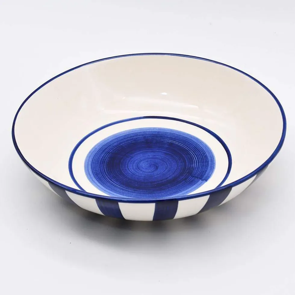 Saladier rayé "Costa Nova Mar" 25cm - Bleu