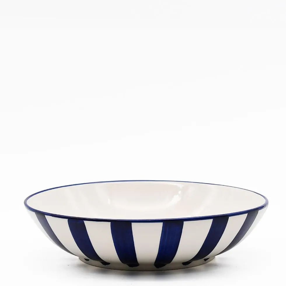 Saladier rayé "Costa Nova Mar" 25cm - Bleu