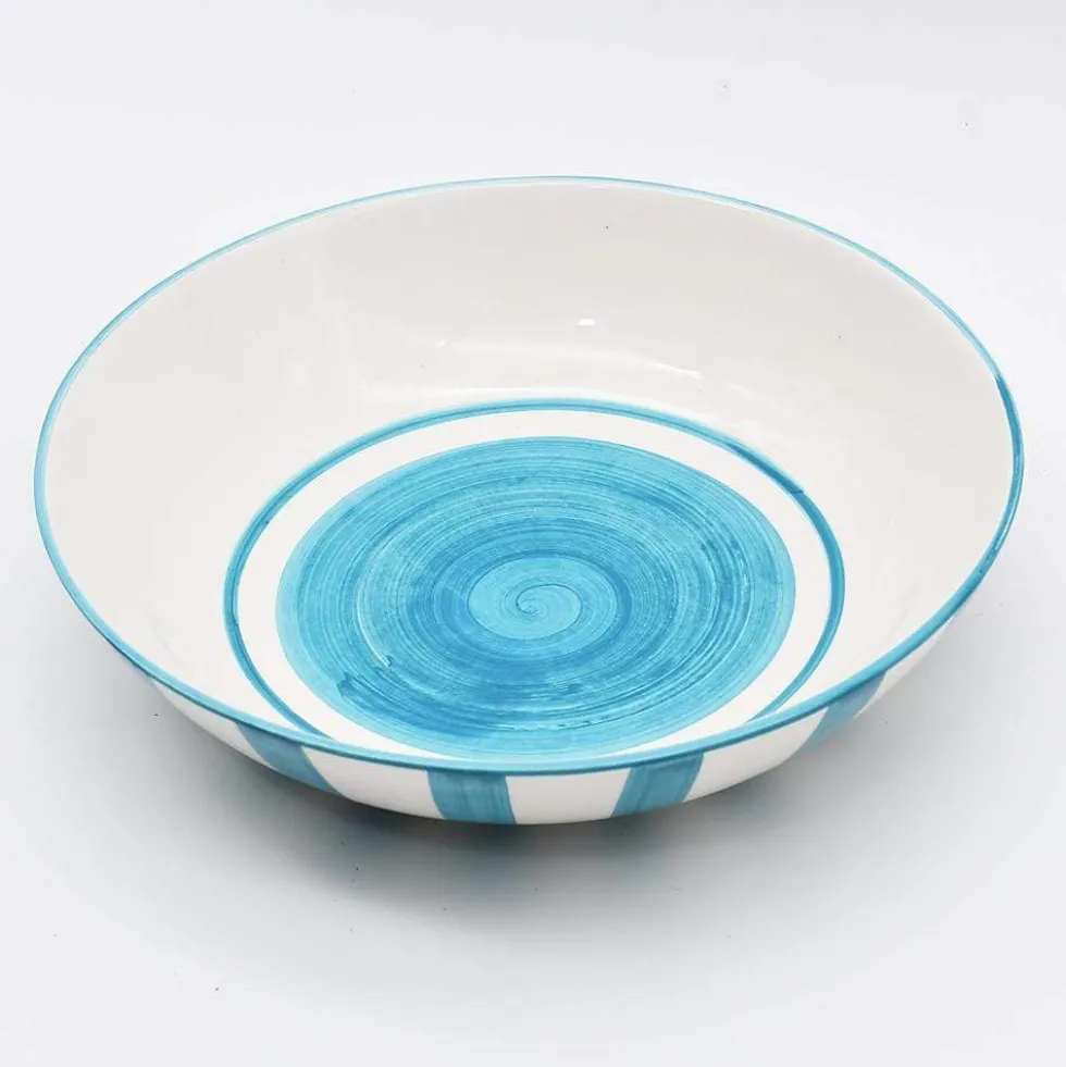 Saladier rayé "Costa Nova Mar" 25cm - Turquoise