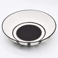 Saladier rayé "Costa Nova Mar" 25cm - Noir