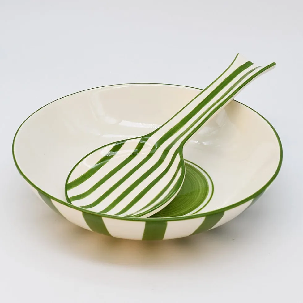Saladier rayé "Costa Nova Mar" 25cm - Vert