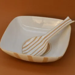 Saladier rayé "Costa Nova Mar" 28cm - Moka