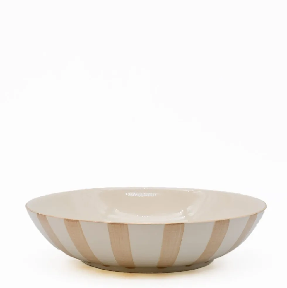 Saladier rayé "Costa Nova Mar" 25cm - Moka