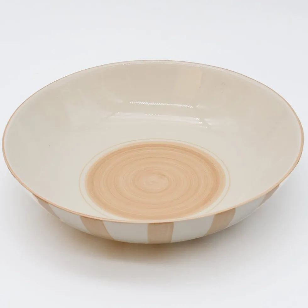 Saladier rayé "Costa Nova Mar" 25cm - Moka