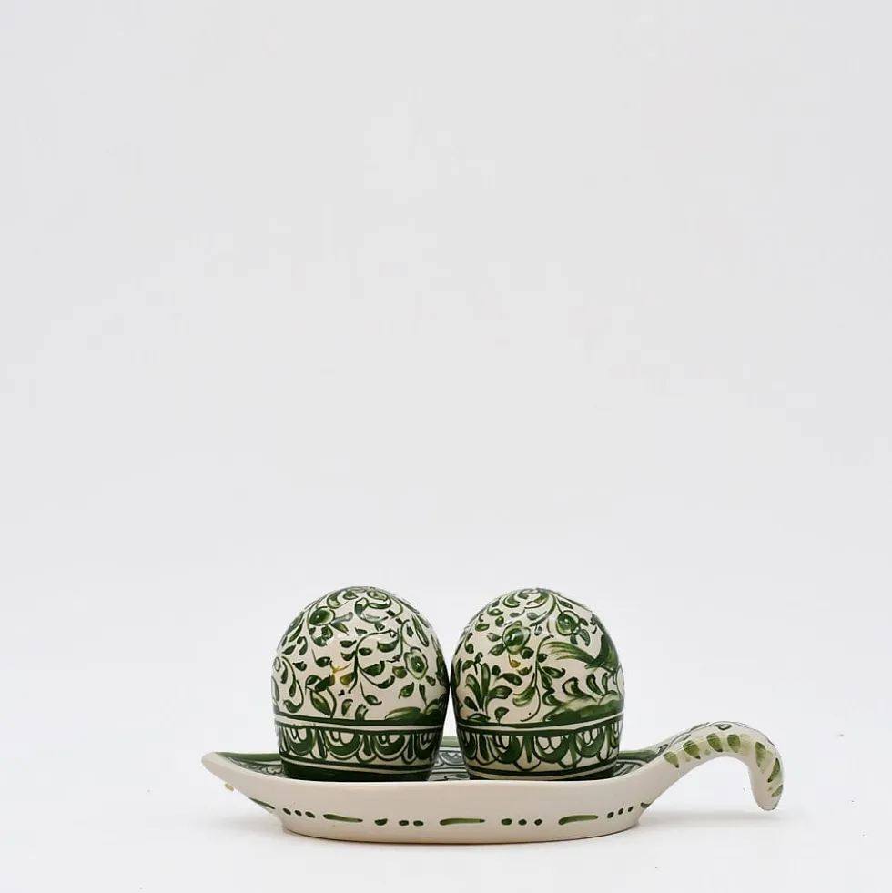 Salière et poivrière en céramique de Coimbra