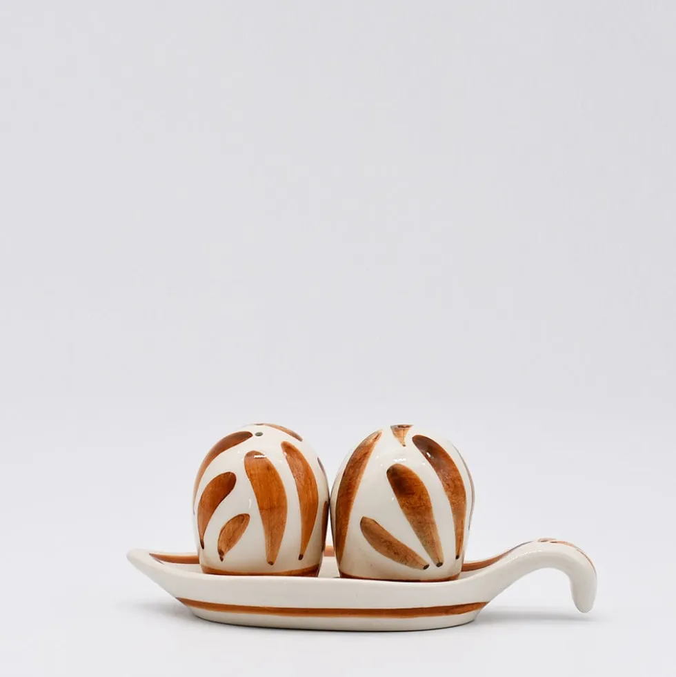 Salière & poivrière en céramique "Andorinha" - Terracotta