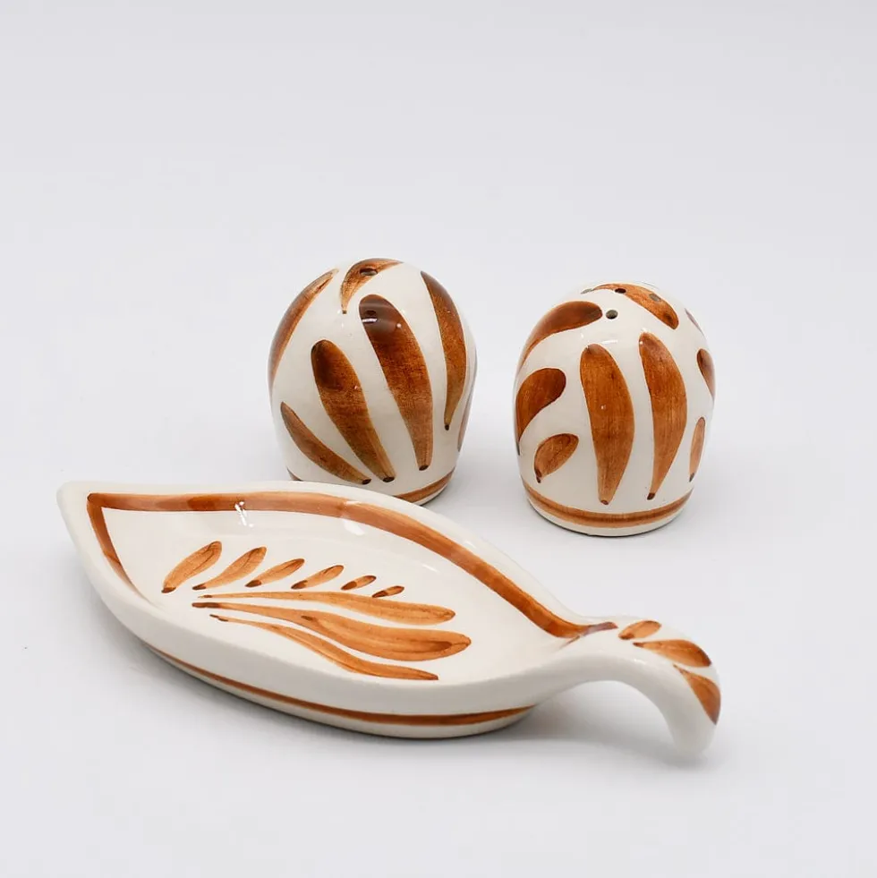 Salière & poivrière en céramique "Andorinha" - Terracotta
