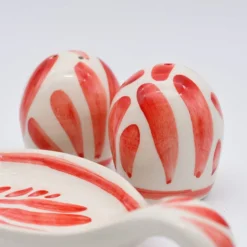 Salière & poivrière en céramique "Andorinha" - Rouge