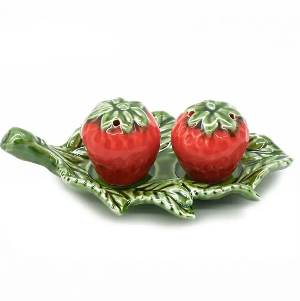 Salière & Poivrière en forme de fraise