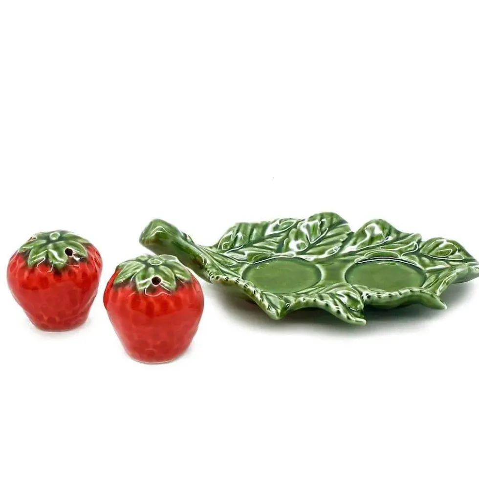 Salière & Poivrière en forme de fraise