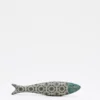 Sardine décorative en céramique "Padrão" - Verte