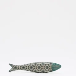 Sardine décorative en céramique "Padrão" - Verte