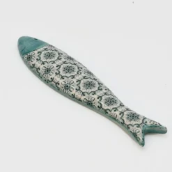 Sardine décorative en céramique "Padrão" - Verte
