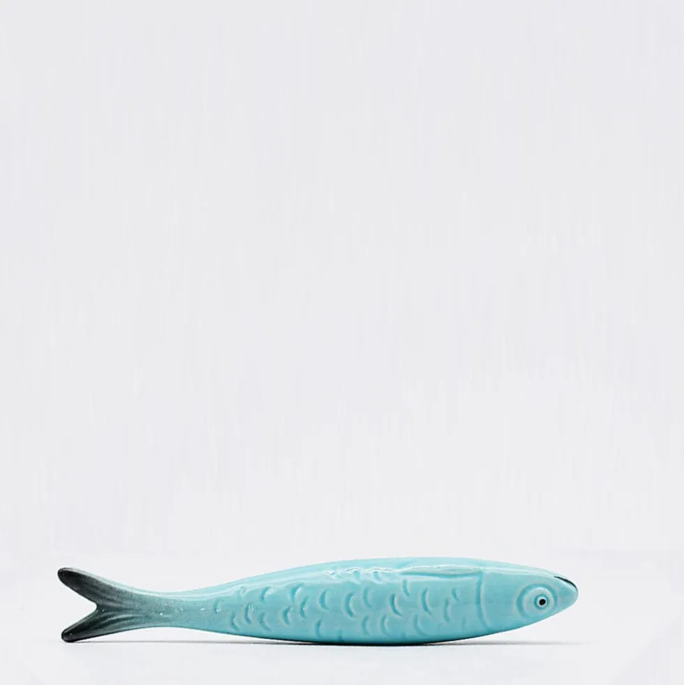 Sardine en céramique de Caldas da Rainha - Turquoise