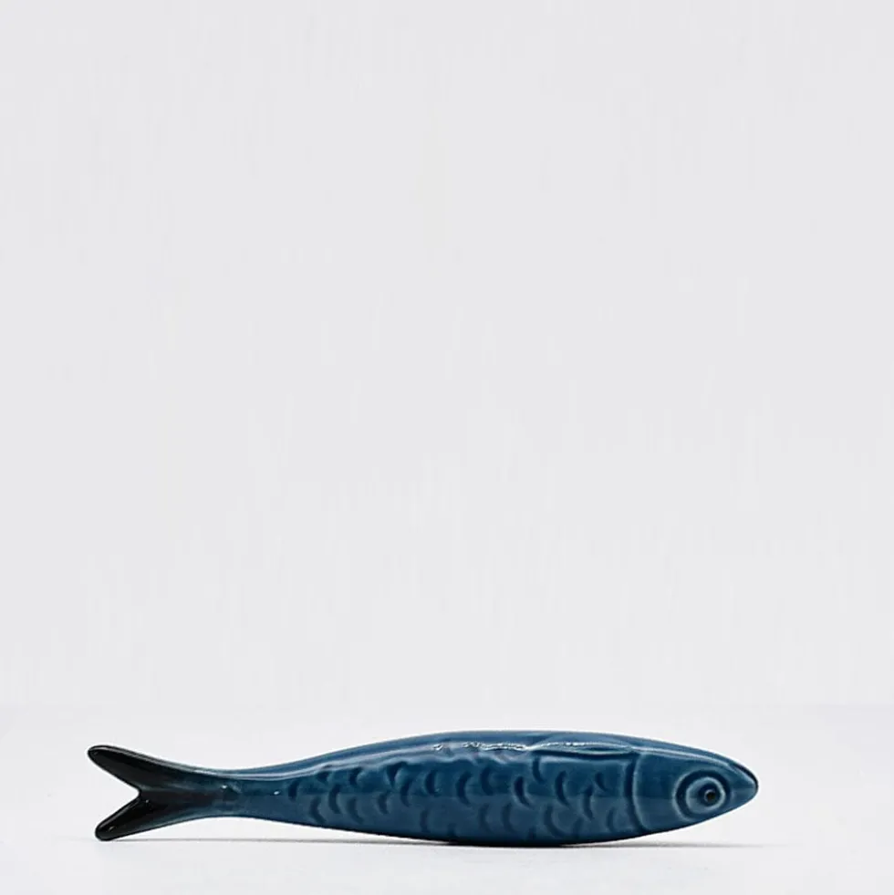 Sardine en céramique de Caldas da Rainha - Bleue