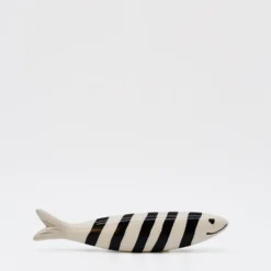 Sardine souriante en céramique - Noire