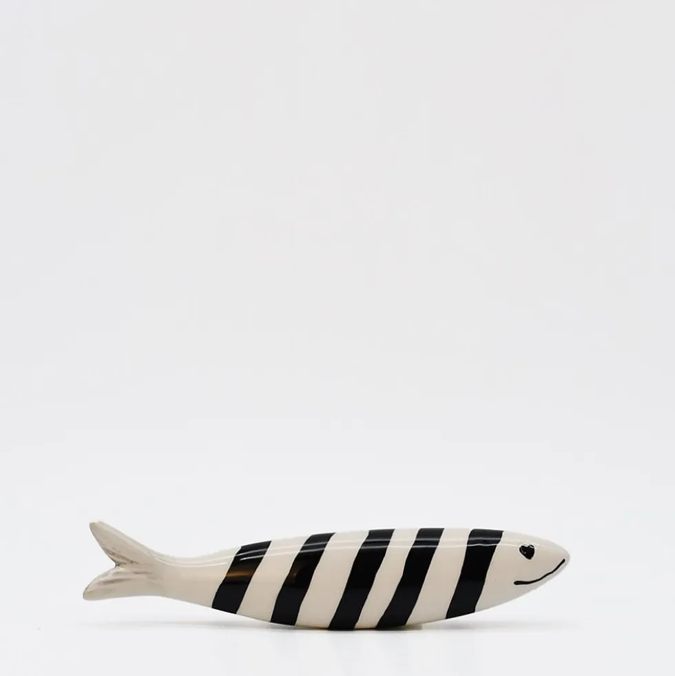 Sardine souriante en céramique - Noire