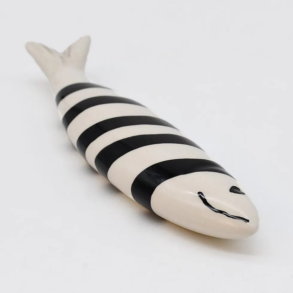 Sardine souriante en céramique - Noire