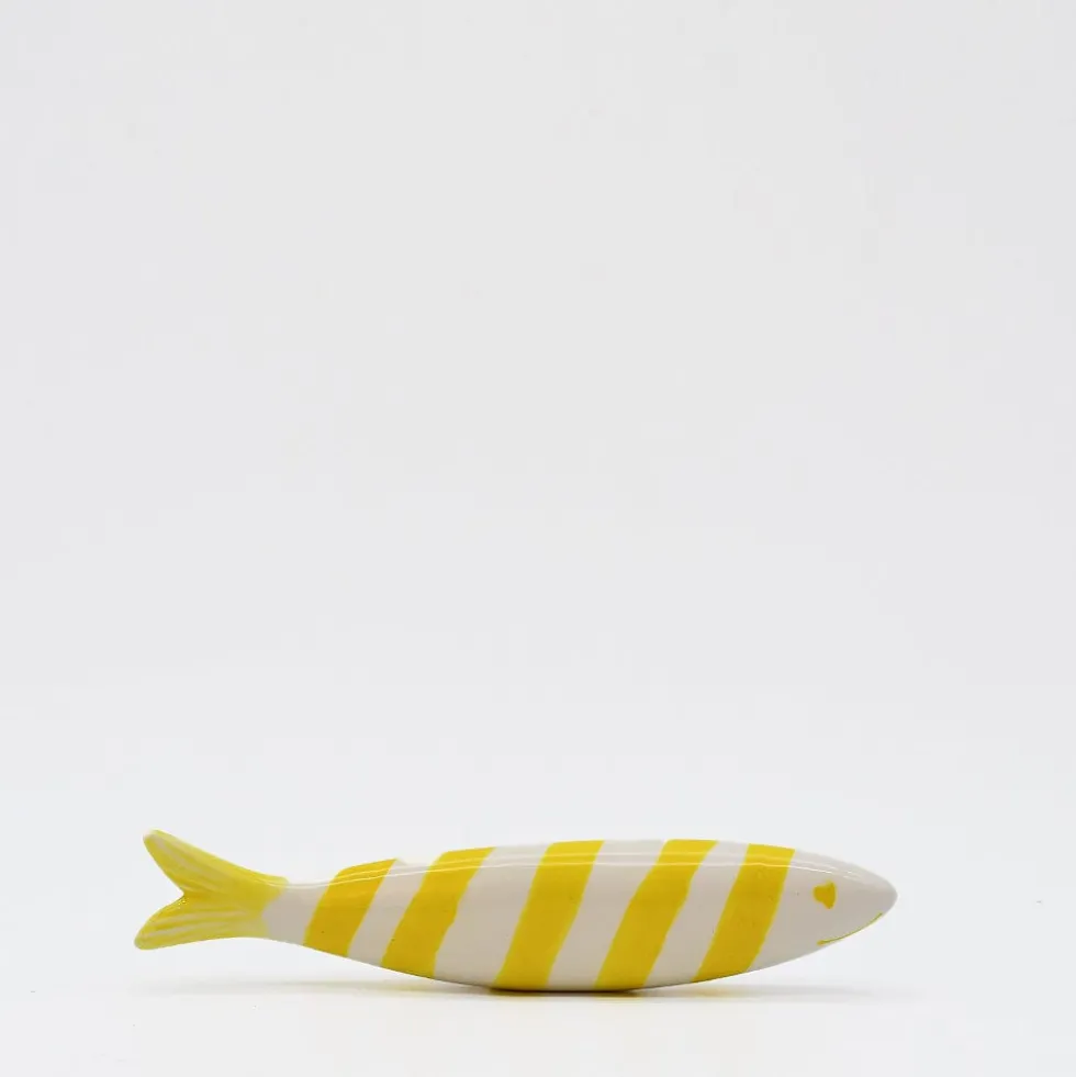 Sardine souriante en céramique - Jaune