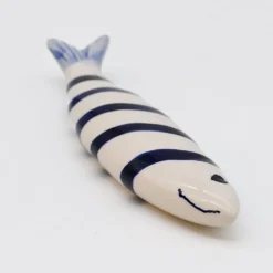 Sardine souriante en céramique - Bleue