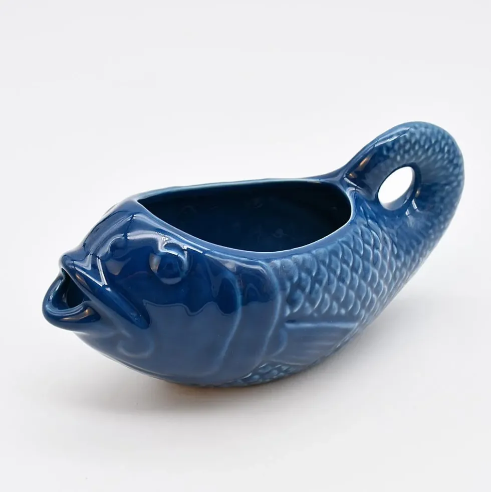 Saucière en céramique en forme de Poisson - Bleu