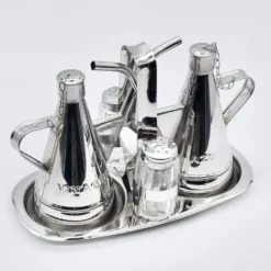 Service de table huile- vinaigre - sel - poivre en inox