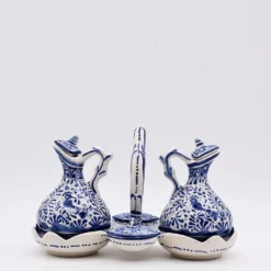 Service de table huile - vinaigre - sel - poivre en céramique de Coimbra