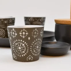 Service à expresso en grès