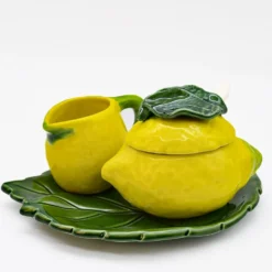 Service à thé en céramique en forme de citron