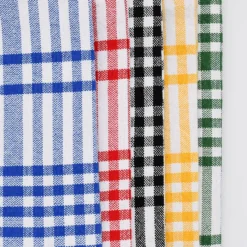 Serviettes de table à carreaux en coton