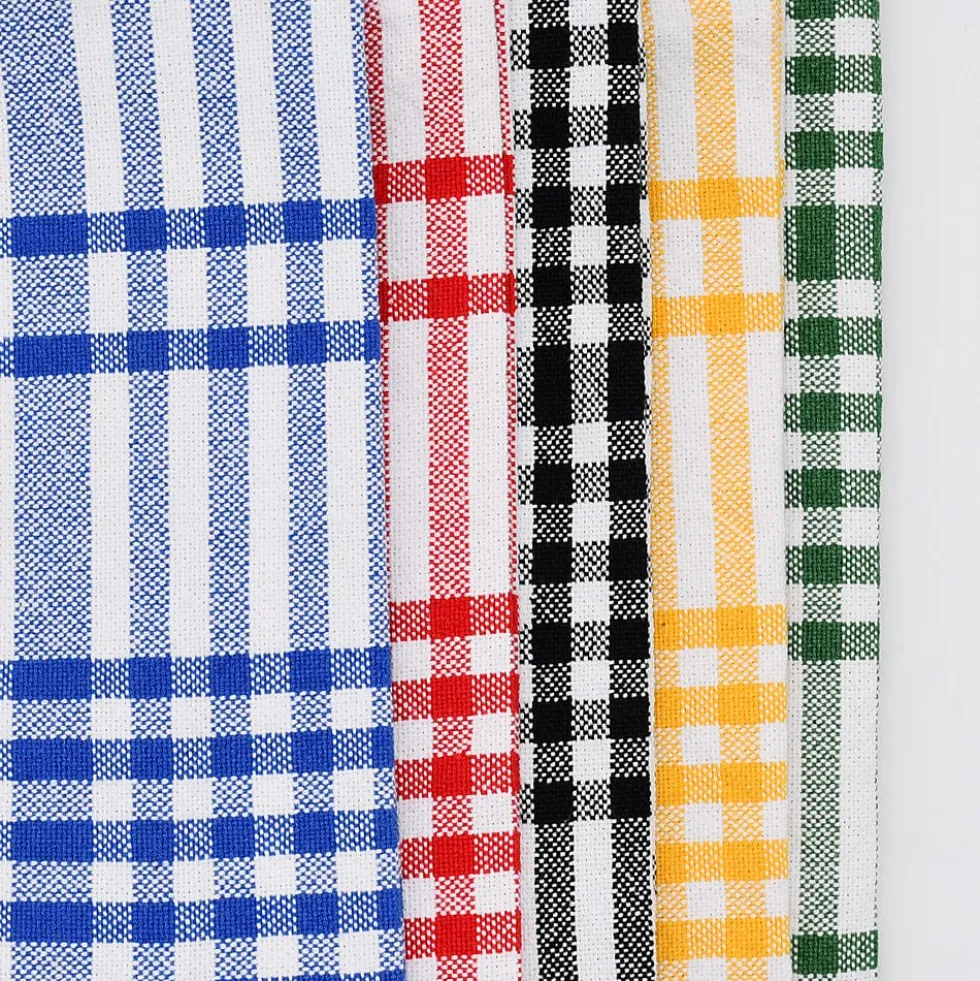 Serviettes de table à carreaux en coton