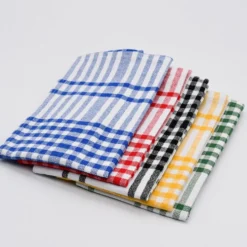 Serviettes de table à carreaux en coton