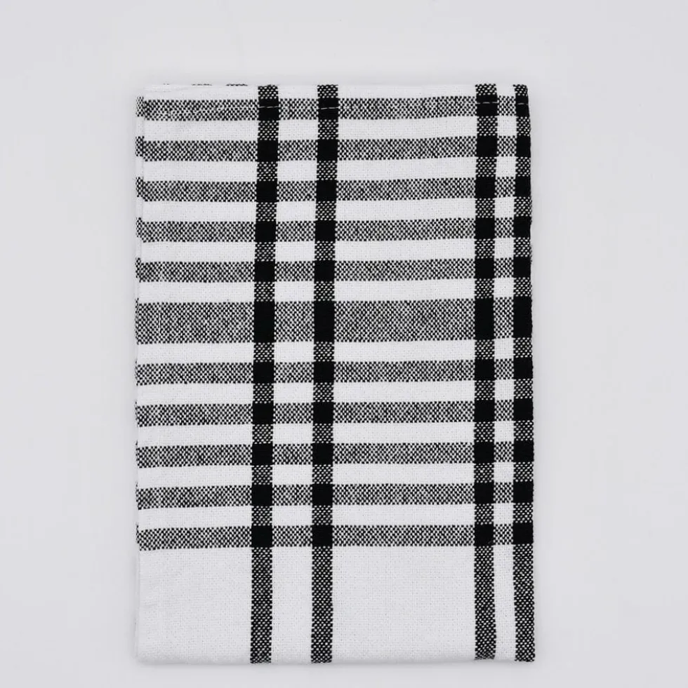 Serviettes de table à carreaux en coton
