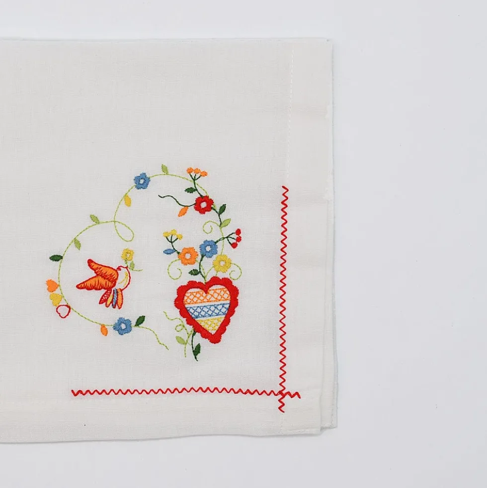Serviettes de table en lin "Namorados" - Lot de 2
