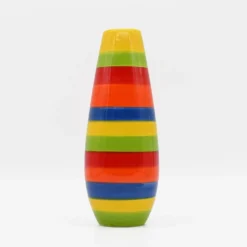 Soliflore en céramique rayé - Multicolore