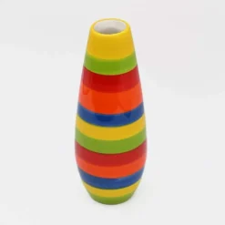 Soliflore en céramique rayé - Multicolore