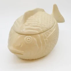 Soupière en céramique en forme de Poisson - Blanc