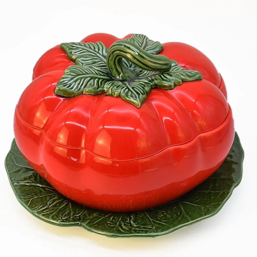 Soupière en céramique en forme de tomate