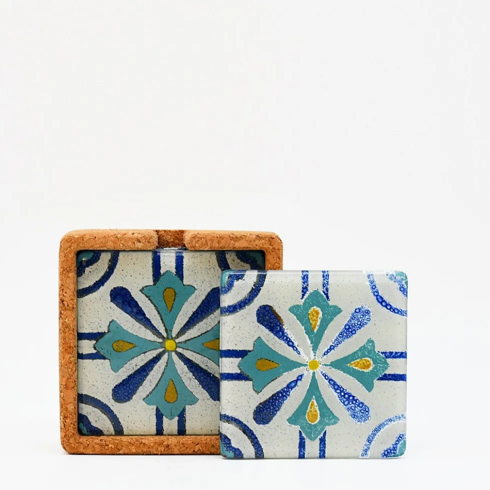 Sous-verres en verre de Marinha Grande" - 6 motifs
